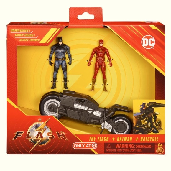 DC Comics The Flash Batcycle with Action Figures - 3pk - Picture 1 of 9